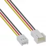 InLine Lüfterkabel-Verlängerung 3-Pin Molex Stecker/Buchse, Länge 0,30 m