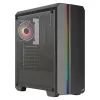 Aerocool GENESISV2BK PC ATX Gehäuse, Frontblende LED ARGB Lüfter ARGB 12 cm, Schwarz