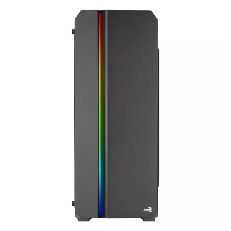 Aerocool GENESISV2BK PC ATX Gehäuse, Frontblende LED ARGB Lüfter ARGB 12 cm, Schwarz