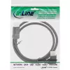 InLine DisplayPort 1.4 Kabel, 8K4K, gewinkelt, schwarz/gold, 3m