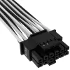 CORSAIR Premium Individually Sleeved 12+4pin Pci-e Gen 5 12vhpwr 600w Kabel Type 4 Schwarz/Weiß