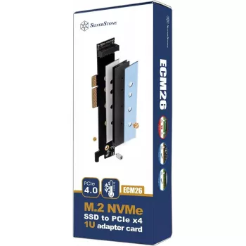 SilverStone SST-ECM26-V2 Schnittstellenadapter M.2 (M-Key) auf PCIe 4.0 x4
