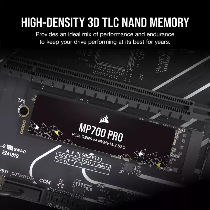 SSD-Festplatte 2 TB CORSAIR M.2 PCI-E NVMe Gen5 MP700 PRO retail