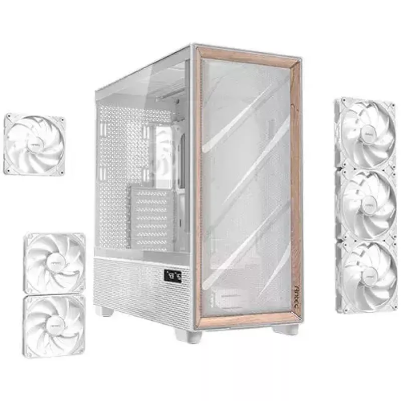 PC-Gehäuse Antec FLUX PRO White EUV Full Tower Weiß