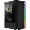 Aerocool Bionic V2 (PGS Bionic-G-BK-v2) Midi-Tower PC-Gehäuse, ATX, RGB, Hartglas, schwarz