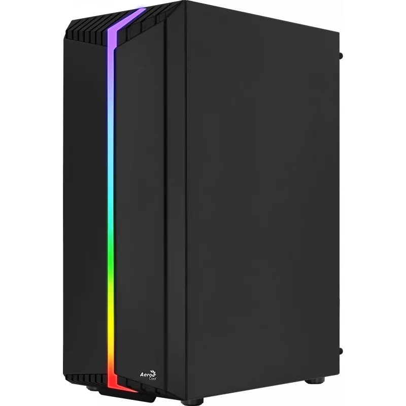 Aerocool Bionic V2 (PGS Bionic-G-BK-v2) Midi-Tower PC-Gehäuse, ATX, RGB, Hartglas, schwarz