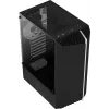 Aerocool Bionic V2 (PGS Bionic-G-BK-v2) Midi-Tower PC-Gehäuse, ATX, RGB, Hartglas, schwarz