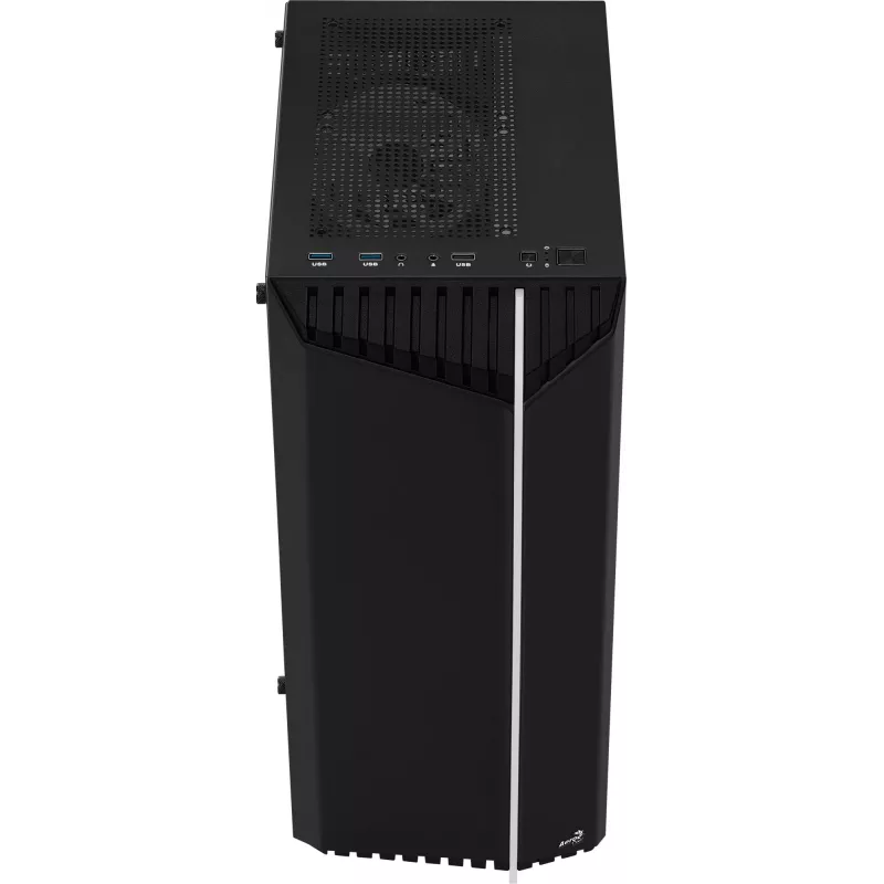 Aerocool Bionic V2 (PGS Bionic-G-BK-v2) Midi-Tower PC-Gehäuse, ATX, RGB, Hartglas, schwarz