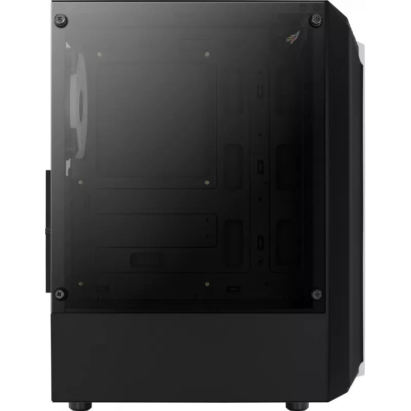 Aerocool Bionic V2 (PGS Bionic-G-BK-v2) Midi-Tower PC-Gehäuse, ATX, RGB, Hartglas, schwarz
