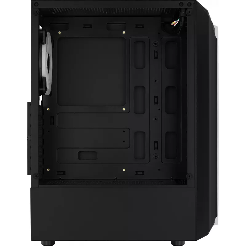 Aerocool Bionic V2 (PGS Bionic-G-BK-v2) Midi-Tower PC-Gehäuse, ATX, RGB, Hartglas, schwarz