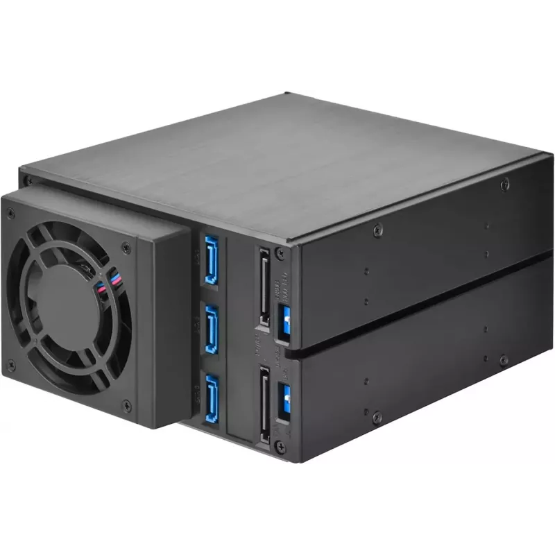 SilverStone SST-FS303-12G Wechselrahmen für 3 Laufwerke, 3,5 Zoll, schwarz