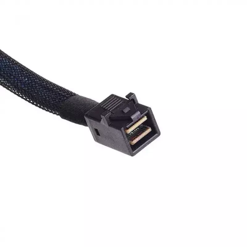 SilverStone SST-CPS05 Mini-SAS HD (SFF-8643) auf SATA-7-Pin-Kabel mit Sidebands, 4-Lane, SAS 12 Gbit/s, 0,5 m, schwarz