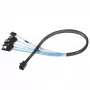 SilverStone SST-CPS05 Mini-SAS HD (SFF-8643) auf SATA-7-Pin-Kabel mit Sidebands, 4-Lane, SAS 12 Gbit/s, 0,5 m, schwarz