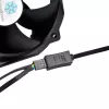 SilverStone SST-CPF05 PWM-Lüfterdrehzahl-Reduzierkabel, 10 cm, 2er-Pack, Schwarz