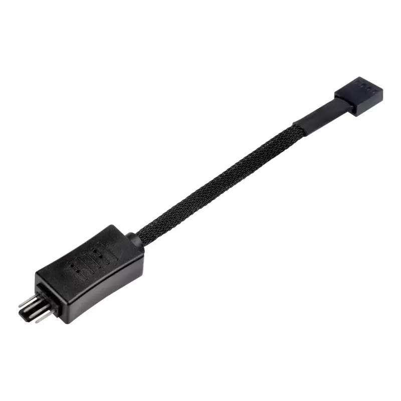 SilverStone SST-CPF05 PWM-Lüfterdrehzahl-Reduzierkabel, 10 cm, 2er-Pack, Schwarz