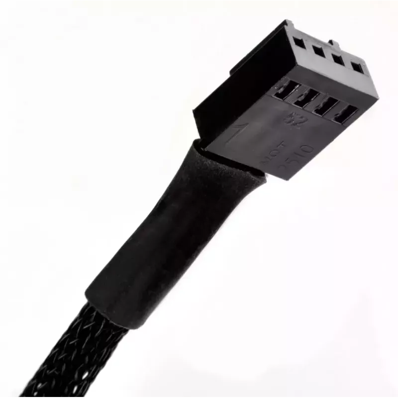 SilverStone SST-CPF05 PWM-Lüfterdrehzahl-Reduzierkabel, 10 cm, 2er-Pack, Schwarz