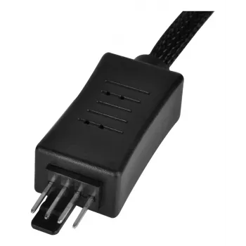SilverStone SST-CPF05 PWM-Lüfterdrehzahl-Reduzierkabel, 10 cm, 2er-Pack, Schwarz