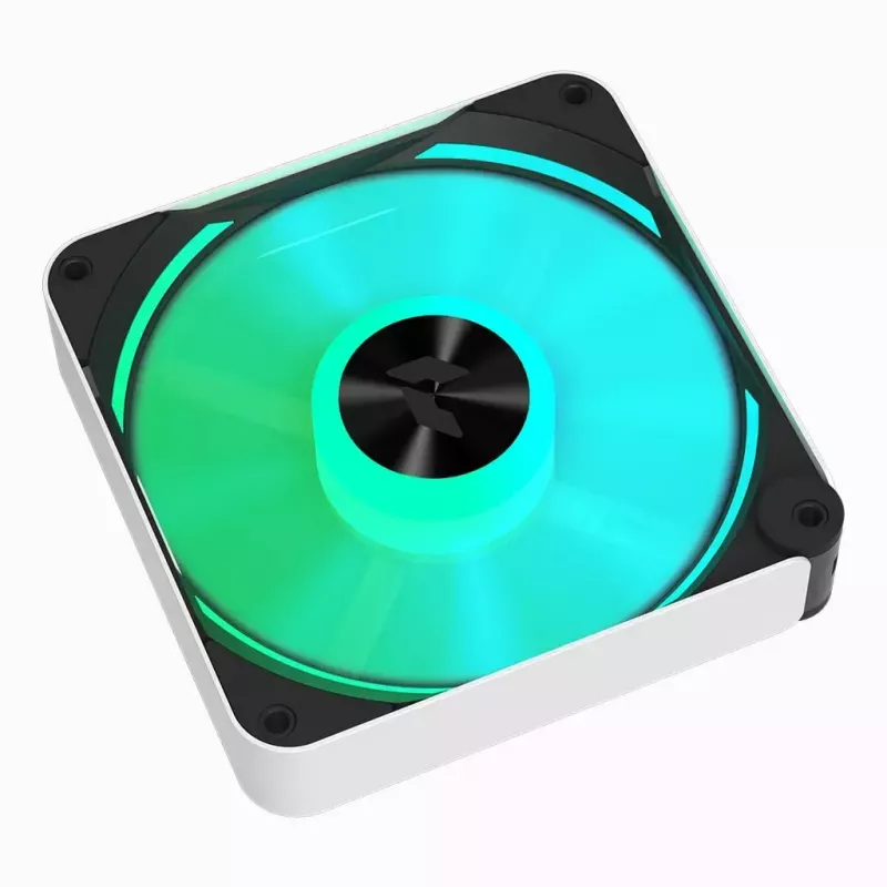 APNX FP2-120 PWM ARGB Gehäuselüfter, 120 mm, 500–1.800 U/min, 83,85 CFM, 34,8 dB, weiß
