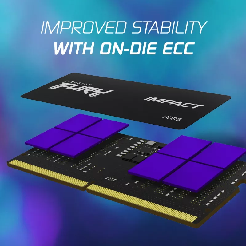 Kingston Technology FURY 16GB 6000MT/s DDR5 CL38 SODIMM Impact XMP