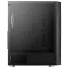 Aerocool PRISMBKV3 PC-Gehäuse ATX Schwarz 4 Lüfter ARGB Frontseite Seite aus gehärtetem Glas