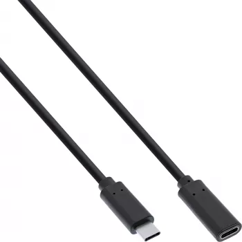 USB 3.2 Gen.1x2 Verlängerungskabel InLine 35772 2m USB-C Stecker/Buchse schwarz
