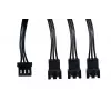 Alphacool 18601 Digital RGB LED Y-Kabel 3-fach mit JST-Stecker, 30 cm, schwarz