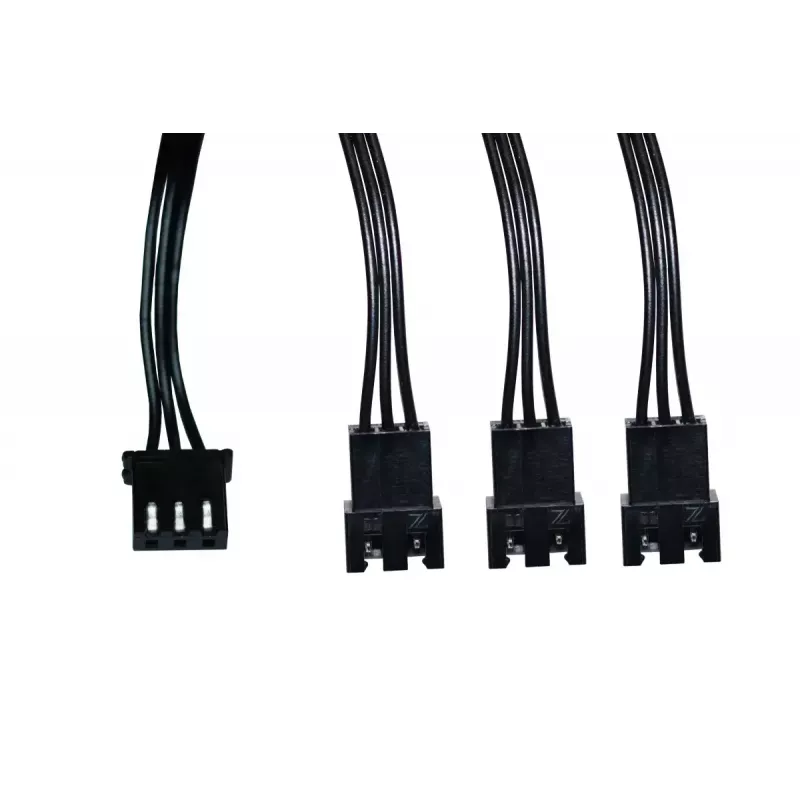 Alphacool 18601 Digital RGB LED Y-Kabel 3-fach mit JST-Stecker, 30 cm, schwarz