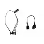 Alphacool 18601 Digital RGB LED Y-Kabel 3-fach mit JST-Stecker, 30 cm, schwarz