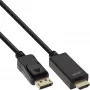 InLine DisplayPort-zu-HDMI-Converter-Kabel, 4K/60Hz, schwarz, 5 m