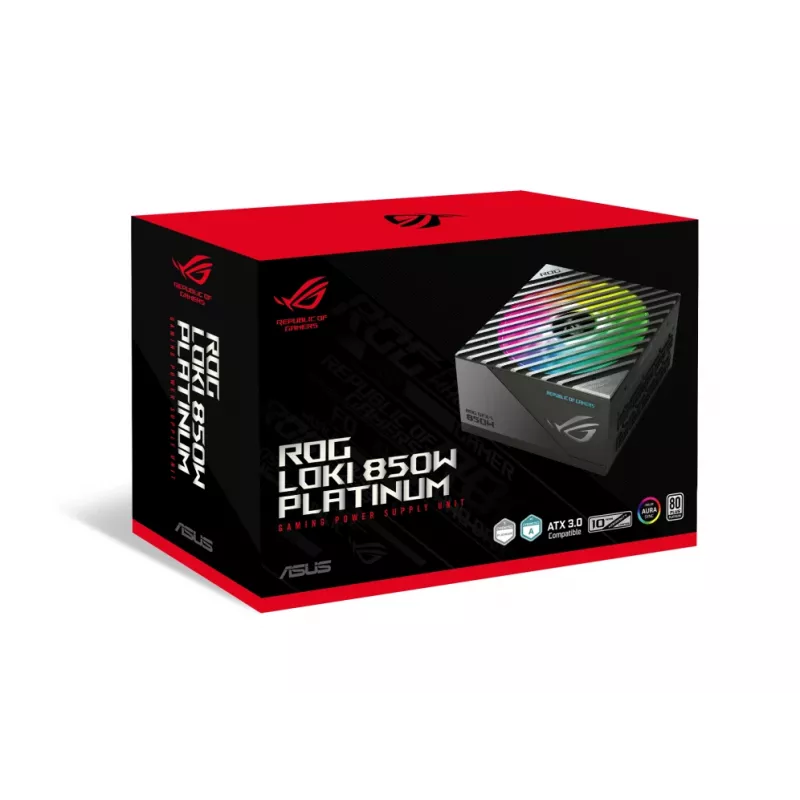ASUS ROG Loki SFX-L 850W Platinum Netzteil 24-Pin ATX Schwarz, Silber