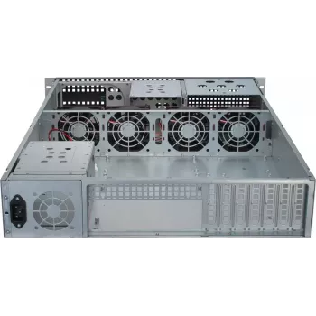 Servergehäuse Inter-Tech 2U-2129N Rack Schwarz, Silber
