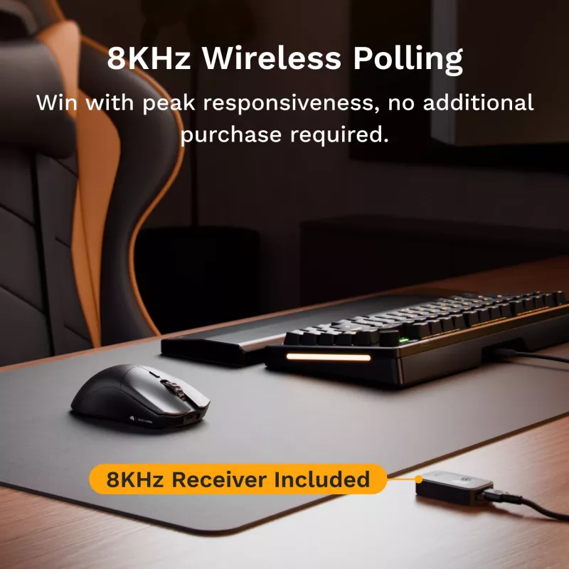 Gaming-Maus Glorious Glorious Series 2 PRO 4K/8K Hz Wireless Maus – Weiß