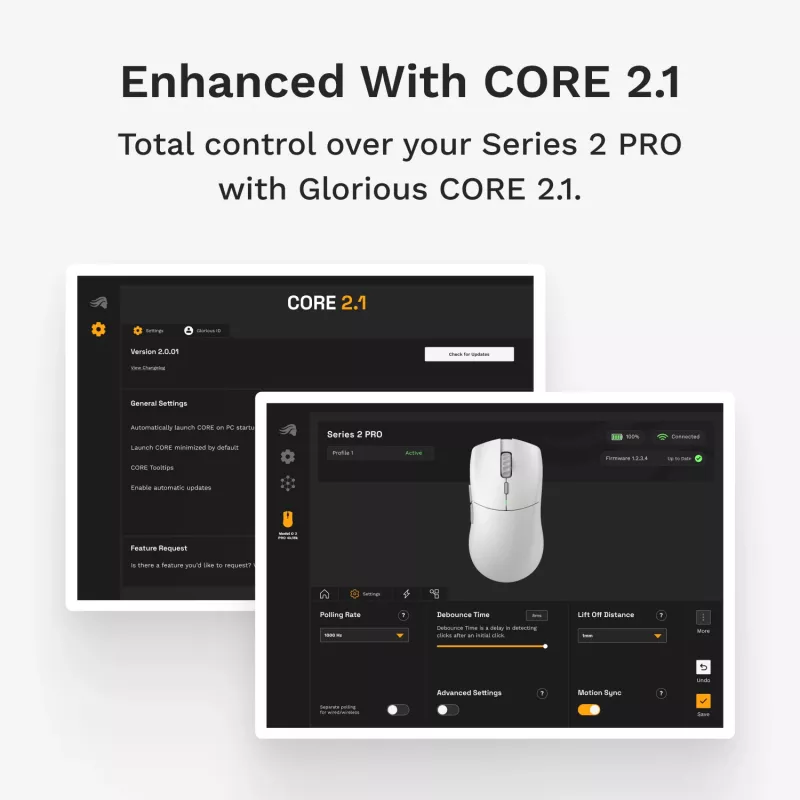Gaming-Maus Glorious Glorious Series 2 PRO 4K/8K Hz Wireless Maus – Weiß