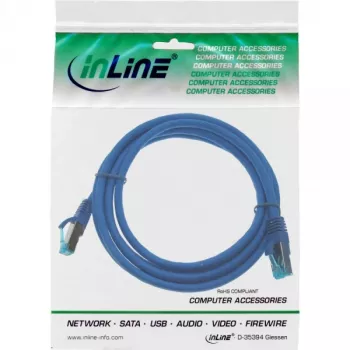 InLine Patch Kabel S/FTP PiMF Cat.6A halogen free 500MHz blue 2m