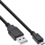 InLine Micro-USB-2.0-Kabel USB-Typ-A-Stecker / Micro-B-Stecker, schwarz, 1,5 m