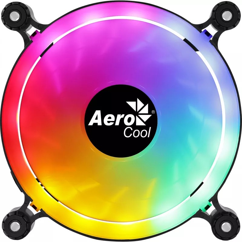 Aerocool PGS Spectro 12 FRGB 120-mm-Gehäuselüfter, Schwarz / durchscheinend