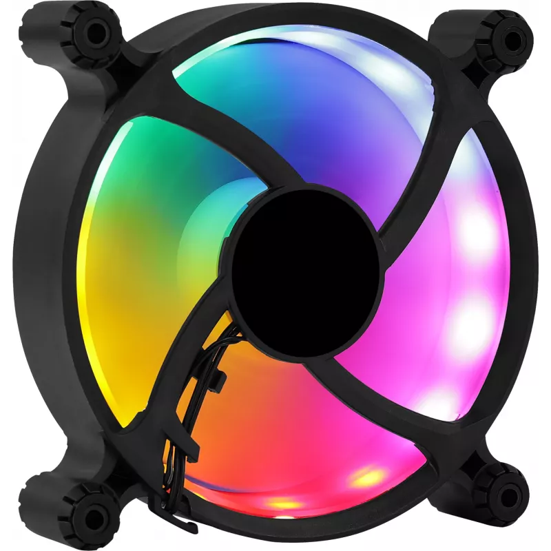 Aerocool PGS Spectro 12 FRGB 120-mm-Gehäuselüfter, Schwarz / durchscheinend