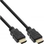 InLine High Speed HDMI-Kabel mit Ethernet, M/M, schwarz, vergoldete Kontakte, 2m