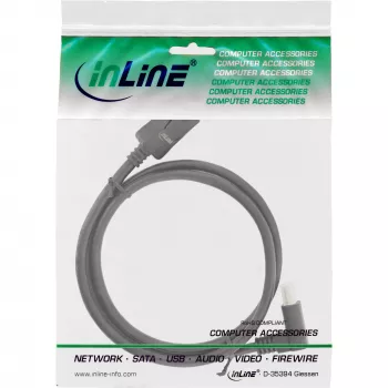 DisplayPort 1.4 Kabel InLine 17151O 8K4K Aufwärts gewinkelt Schwarz/Gold 1m