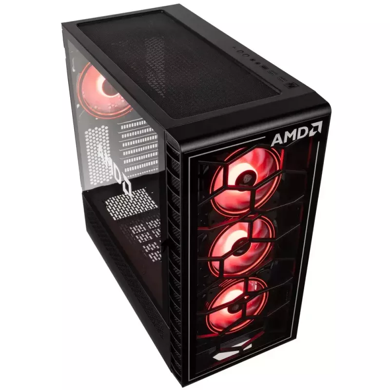 PC-Gehäuse Kolink Observatory Y AMD SE ARGB Midi Tower Schwarz, Transparent