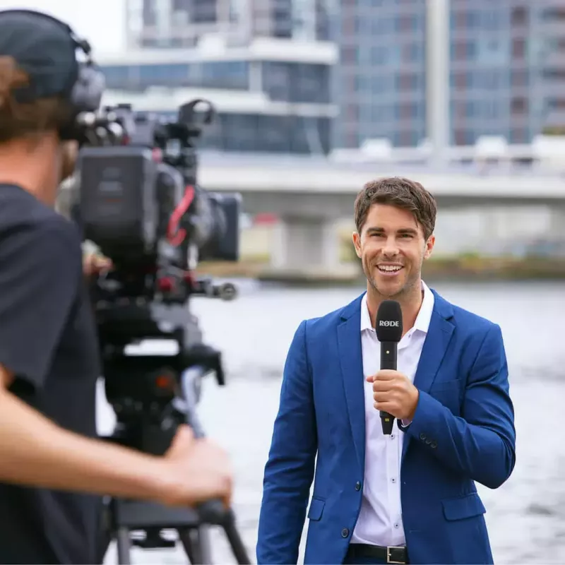 RØDE Interview PRO kabelloses Kondensatormikrofon, USB-C, 20 Hz–20 kHz, Schwarz