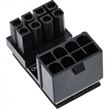InLine Interner Stromadapter 180° ATX 8-Pin Stecker Buchse Schwarz 26638E
