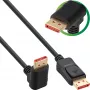 InLine DisplayPort 1.4 Kabel, 8K4K, abgewinkelt nach unten, schwarz/gold, 3m