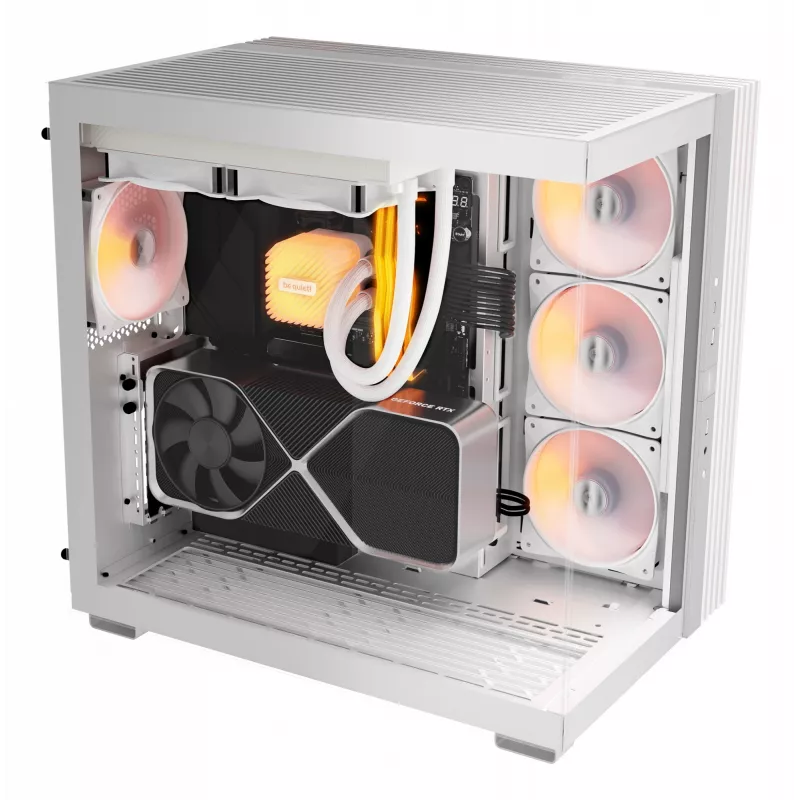 be quiet! Light Base 600 LX BGW68 Midi-Tower PC-Gehäuse, ATX, Seitenfenster aus gehärtetem Glas, ARGB, USB-C, Unterstützung für 360-mm-Radiator, weiß
