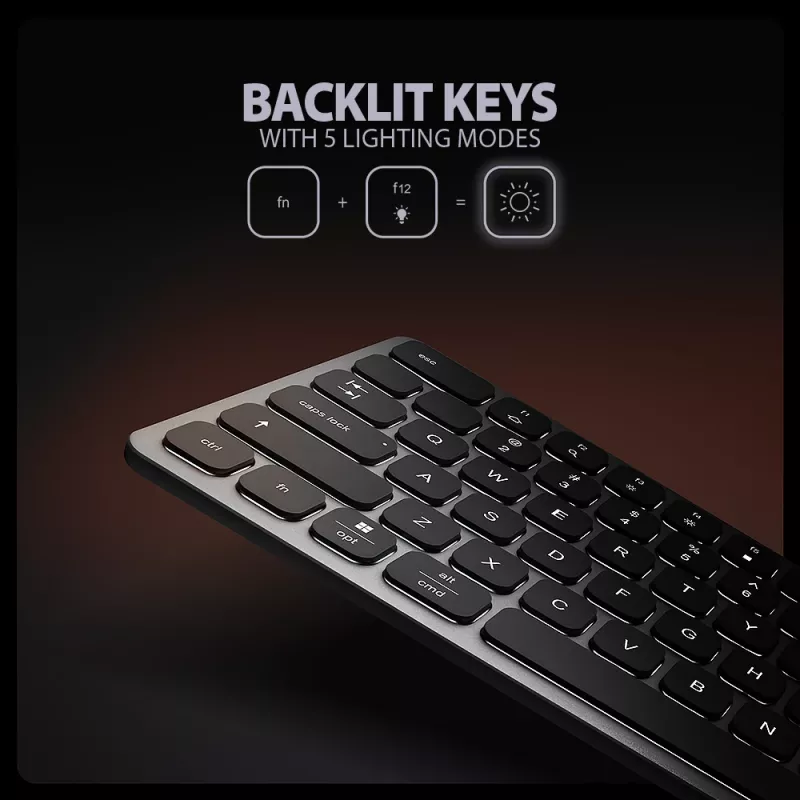 Axagon HMC-KB-US, USB 5Gbps Hub mit Tastatur, HDMI 4K/60Hz, 3x USB-A, SD/mSD, Audio, PD 100, US-Layout