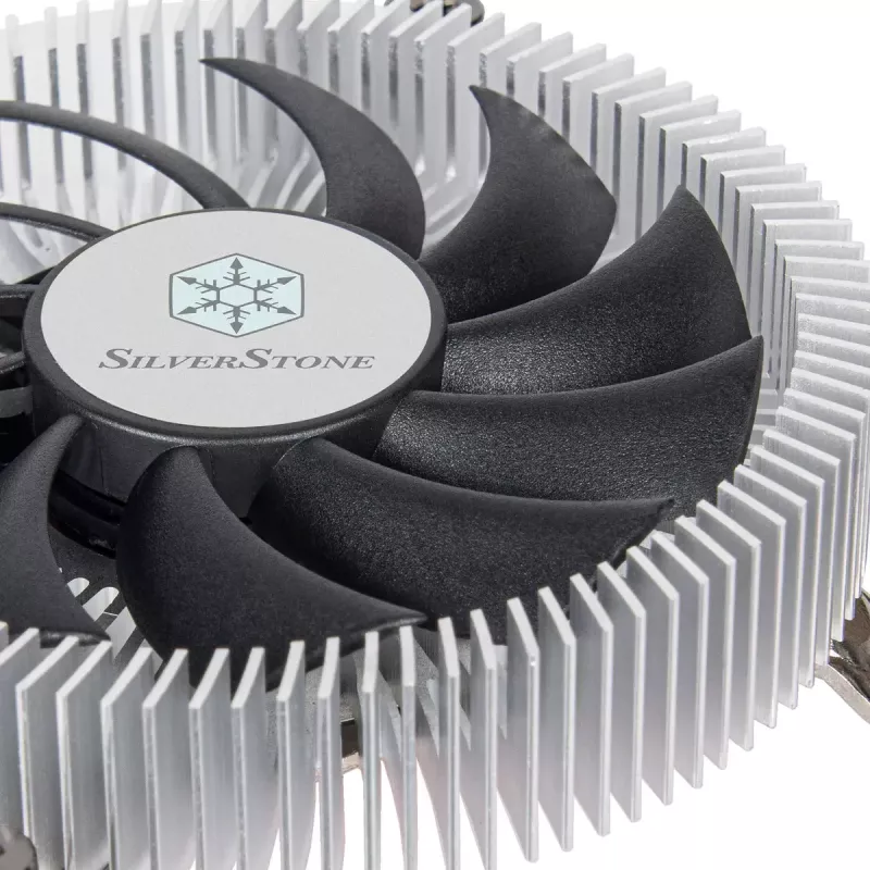 SilverStone SST-NT07-1700 Low-Profile CPU-Luftkühler, 80 mm, 1500–3600 U/min, schwarz