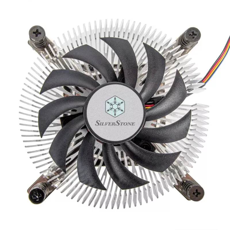 SilverStone SST-NT07-1700 Low-Profile CPU-Luftkühler, 80 mm, 1500–3600 U/min, schwarz