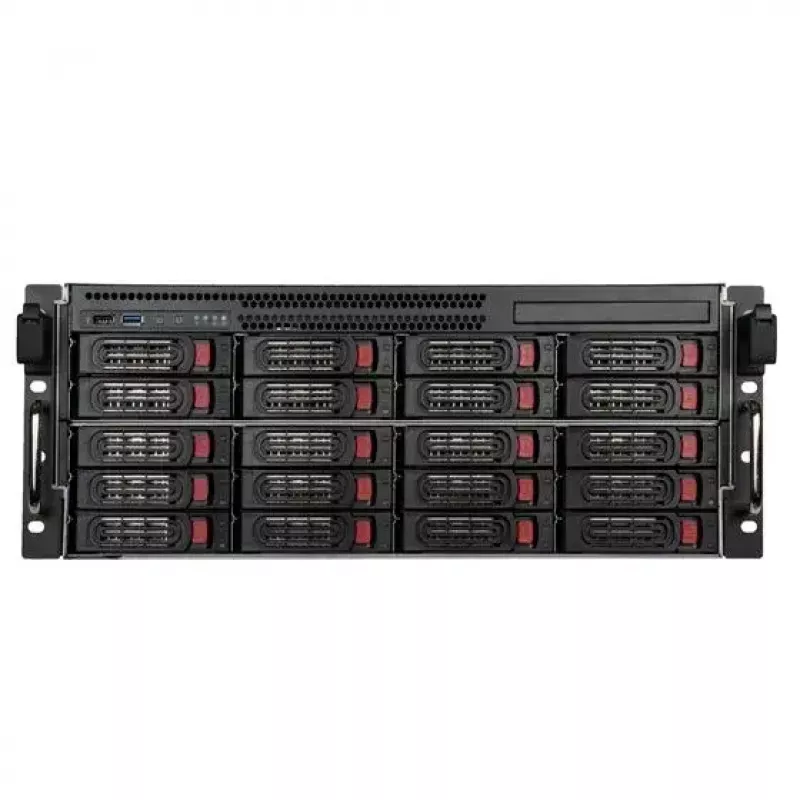 SilverStone SST-RM43-320-RS 4U Rackmount-Servergehäuse, E-ATX / SSI EEB, 20x 3,5″ SATA/SAS Hot-Swap, schwarz