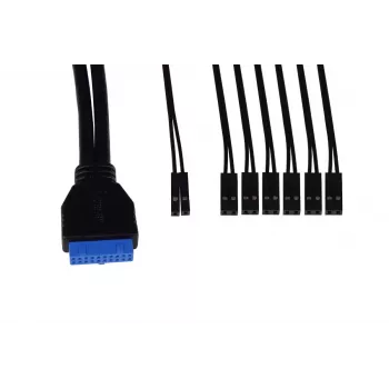 Alphacool ES Front-I/O-Panel mit USB 3.0 und Kabelsatz für Servergehäuse (25057)