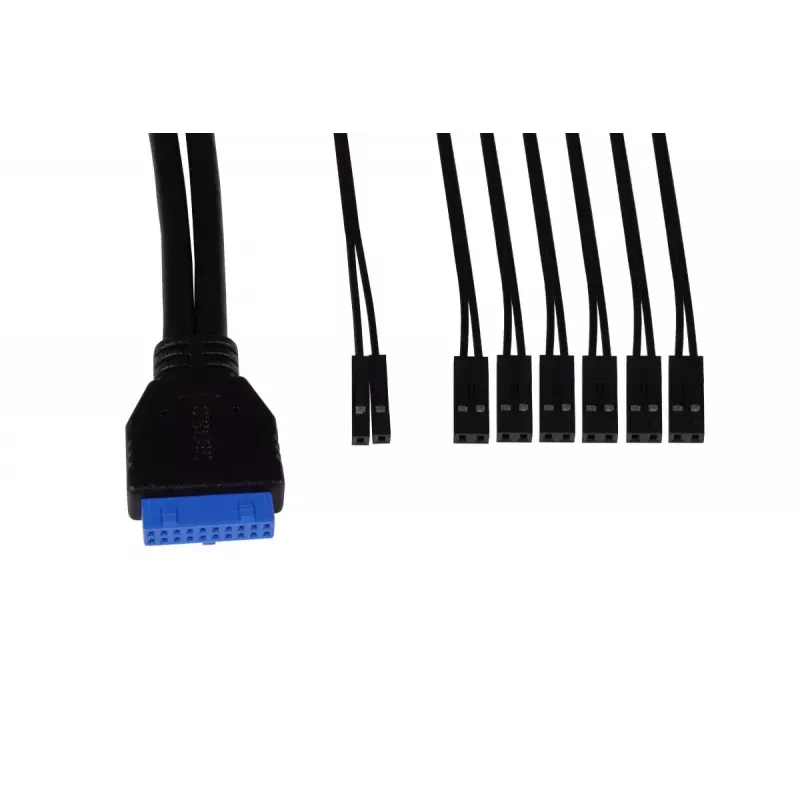 Alphacool ES Front-I/O-Panel mit USB 3.0 und Kabelsatz für Servergehäuse (25057)